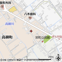 熊本県宇土市高柳町18周辺の地図