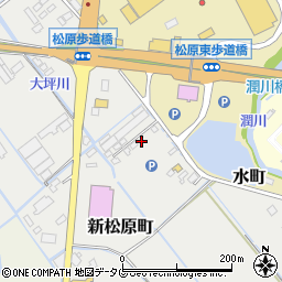 熊本県宇土市新松原町43-14周辺の地図