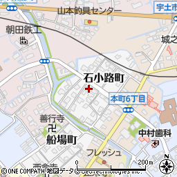熊本県宇土市石小路町周辺の地図
