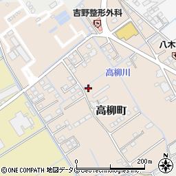 熊本県宇土市高柳町77周辺の地図