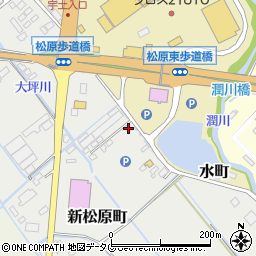 熊本県宇土市新松原町43-16周辺の地図