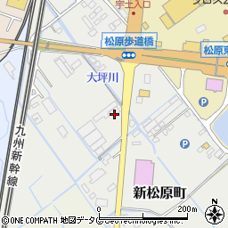 熊本県宇土市新松原町150周辺の地図