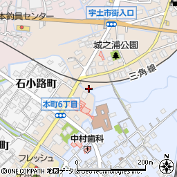 熊本県宇土市城之浦町303周辺の地図