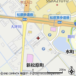 熊本県宇土市新松原町42周辺の地図