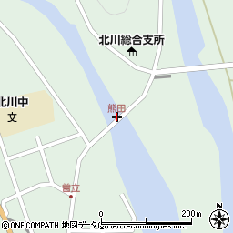 熊田周辺の地図