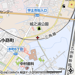 熊本県宇土市城之浦町330周辺の地図