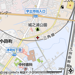 熊本県宇土市城之浦町332周辺の地図