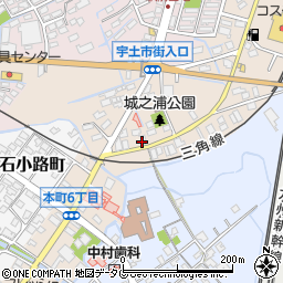 熊本県宇土市城之浦町194周辺の地図