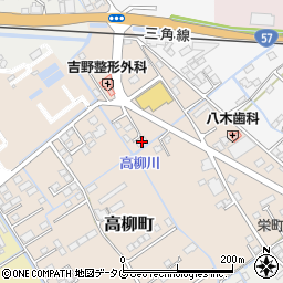 熊本県宇土市高柳町206周辺の地図