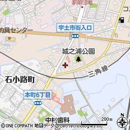 熊本県宇土市城之浦町197周辺の地図