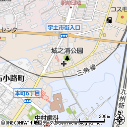 熊本県宇土市城之浦町188周辺の地図