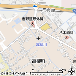 熊本県宇土市高柳町207周辺の地図
