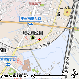 熊本県宇土市城之浦町182周辺の地図