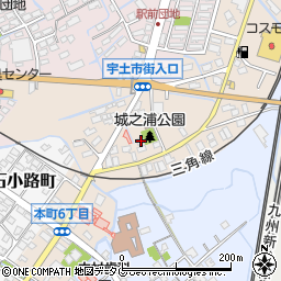 熊本県宇土市城之浦町218周辺の地図