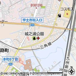 熊本県宇土市城之浦町184周辺の地図