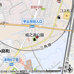 熊本県宇土市城之浦町180周辺の地図