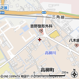 熊本県宇土市高柳町196-3周辺の地図