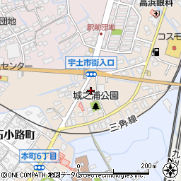 熊本県宇土市城之浦町227周辺の地図