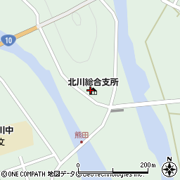 延岡市役所北川総合支所　産業建設課周辺の地図