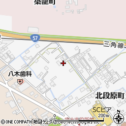 熊本県宇土市北段原町周辺の地図