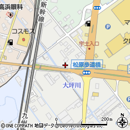 熊本県宇土市新松原町10-2周辺の地図