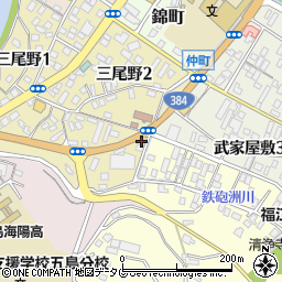 ＥＮＥＯＳルート３８４福江ＳＳ周辺の地図