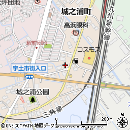 熊本県宇土市城之浦町114周辺の地図