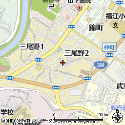 長崎県五島市三尾野周辺の地図