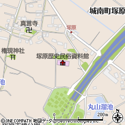 熊本市塚原歴史民俗資料館周辺の地図