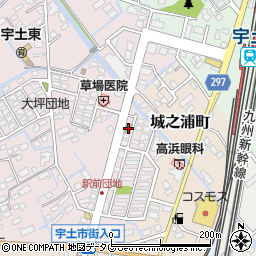 宇土駅前郵便局周辺の地図