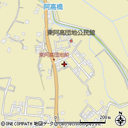 熊本県熊本市南区城南町東阿高449-23周辺の地図