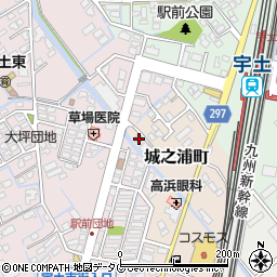 熊本県宇土市城之浦町1-2周辺の地図