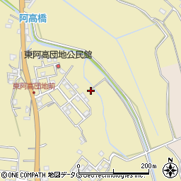 熊本県熊本市南区城南町東阿高434周辺の地図
