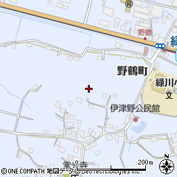 熊本県宇土市野鶴町周辺の地図