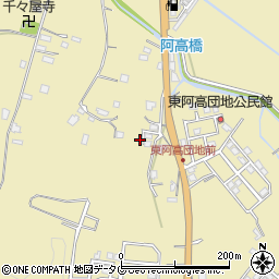 熊本県熊本市南区城南町東阿高1308周辺の地図