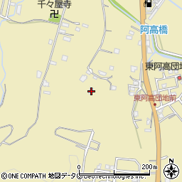 熊本県熊本市南区城南町東阿高1376周辺の地図