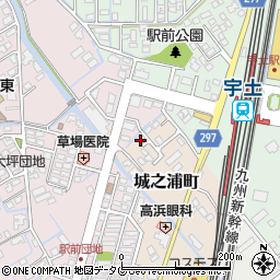 熊本県宇土市城之浦町1-35周辺の地図