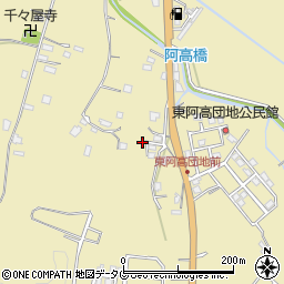 熊本県熊本市南区城南町東阿高1308-2周辺の地図