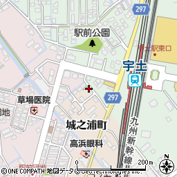 熊本県宇土市城之浦町1-42周辺の地図