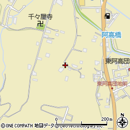 熊本県熊本市南区城南町東阿高1377周辺の地図