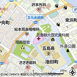 五島市福江文化会館周辺の地図