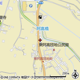 熊本県熊本市南区城南町東阿高1434周辺の地図