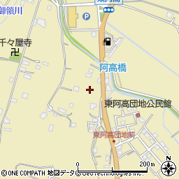 熊本県熊本市南区城南町東阿高1431-3周辺の地図