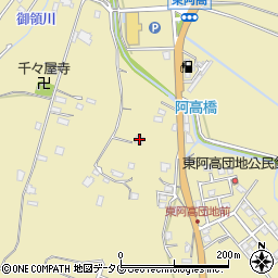 熊本県熊本市南区城南町東阿高1444周辺の地図