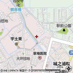 熊本県宇土市松原町周辺の地図