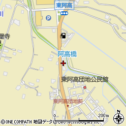熊本県熊本市南区城南町東阿高1435周辺の地図