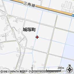 熊本県宇土市城塚町周辺の地図