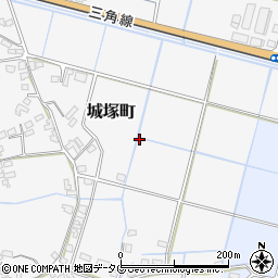 熊本県宇土市城塚町周辺の地図