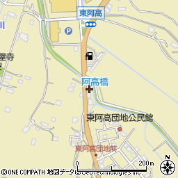 熊本県熊本市南区城南町東阿高1435-1周辺の地図