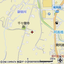 熊本県熊本市南区城南町東阿高1707周辺の地図